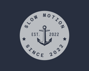 Hipster Anchor Emblem logo design