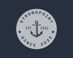 Simple - Hipster Anchor Emblem logo design