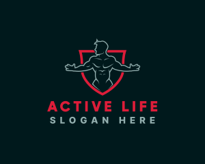 Physical Training Gym Man logo design