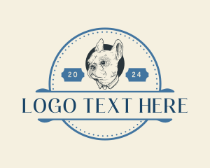 Puppy Dog Bulldog logo design