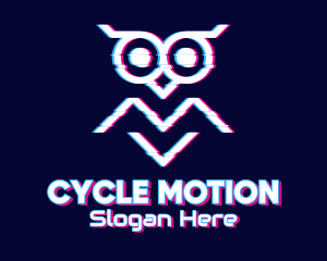 Static Motion Owl Gaming logo design