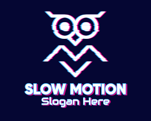 Static Motion Owl Gaming logo design
