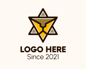 Wildlife Center - Triangle Star Lion logo design