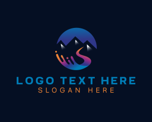 Color - Mountain River Printing logo design