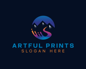 Mountain River Printing logo design