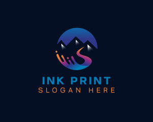 Print - Mountain River Printing logo design