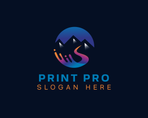 Printer - Mountain River Printing logo design