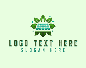 Electricity - Eco Solar Panel logo design