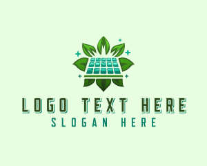 Natural Energy - Eco Solar Panel logo design