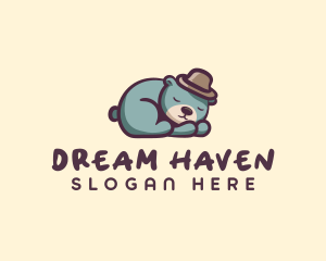 Sleeping - Sleeping Bear Hat logo design