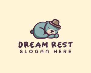 Mattress - Sleeping Bear Hat logo design