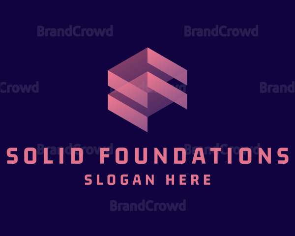 3D Cube Startup Company Logo