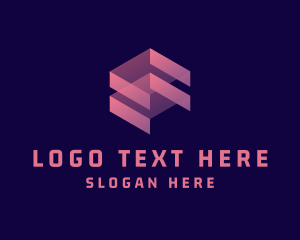 App - 3D Cube Startup Company logo design