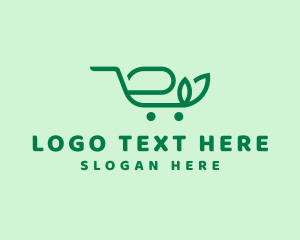 Shopping - Organic Shopping Cart logo design