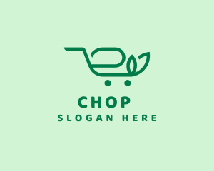 Eco Friendly - Organic Shopping Cart logo design
