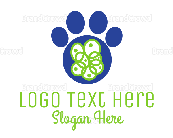 Blue Pet Paw Logo