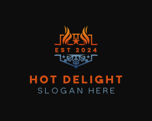 Fire Ice Temperature logo design