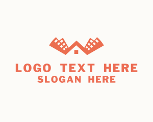 Real Estate - Building Roof Zigzag logo design