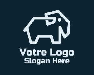 Gray Monoline Elephant Logo