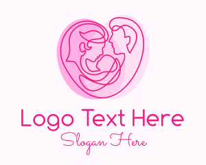 Pediatrician - Family Planning Heart logo design