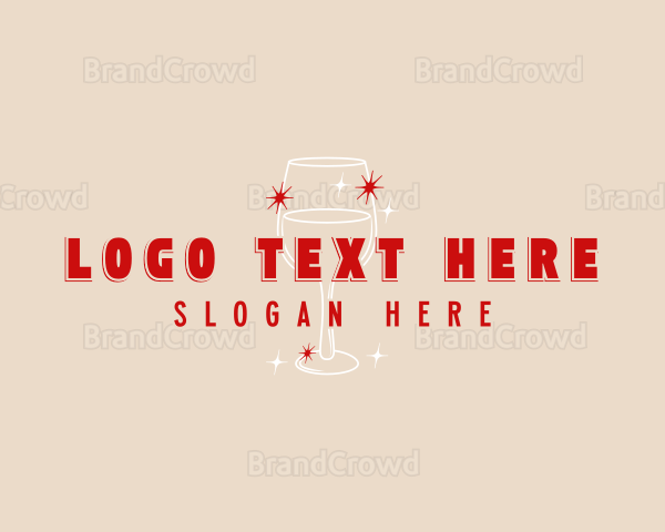 Wine Glass Liquor Logo