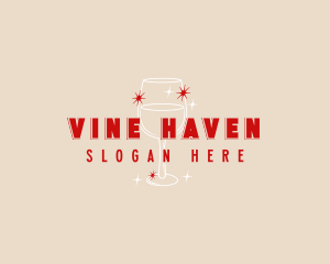 Wine Glass Liquor logo design