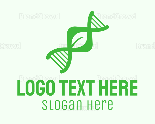 Green DNA Leaf Logo