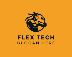 Flex - Gym Trainer Workout logo design