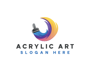 Acrylic - Art Paint Paintbrush logo design