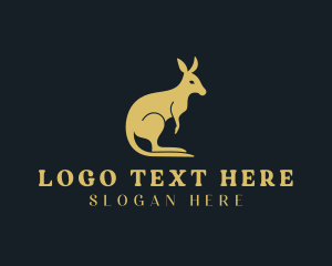 Kangaroo - Wild Kangaroo Safari logo design