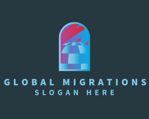 Immigration - Gradient Globe Company logo design