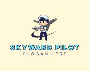 Pilot - Airplane Aircraft Pilot Mascot logo design