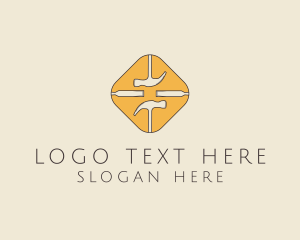 Sledge Hammer - Carving Tools Hammer Chisel logo design