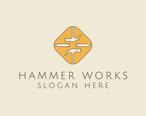 Hammer - Carving Tools Hammer Chisel logo design