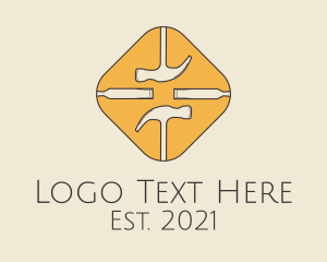 Tradesman - Carving Tools Hammer Chisel logo design