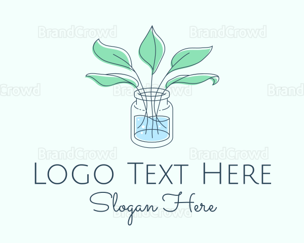 Plant Vase Watercolor Logo