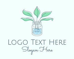 Simple - Plant Vase Watercolor logo design