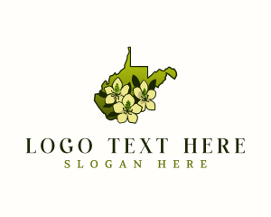 Sugar Maple - Rhododendron Flower West Virginia logo design