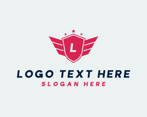 Courier Service - Wings Shield Aviation Academy logo design