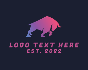 Gradient - Gradient Raging Bull logo design