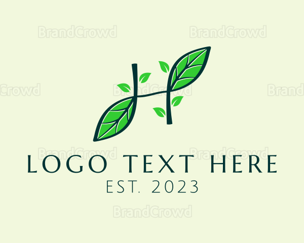 Organic Farming Letter H Logo