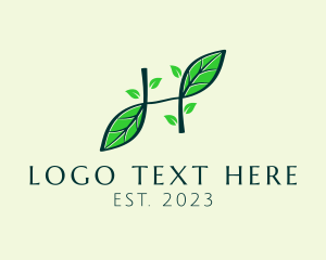 Ecosystem - Organic Farming Letter H logo design