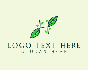 Organic Farm Letter H  Logo