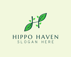 Organic Farm Letter H  logo design