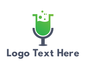 Interview - Lab Test Tube Mic logo design
