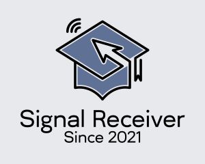 Signal Arrow Graduation Cap logo design