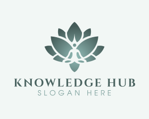 Regimen - Sitting Meditation Lotus logo design