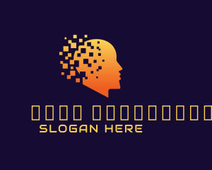 Artificial Intelligence Digital Pixel  Logo