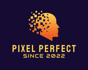 Artificial Intelligence Digital Pixel  logo design