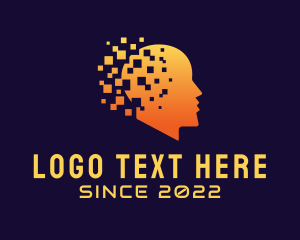 Internet - Artificial Intelligence Digital Pixel logo design